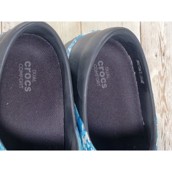 Crocs Dual Comfort Neria Pro II Graphic Clogs Slip Resistant 205385 Women Size 8 - Picture 9 of 10